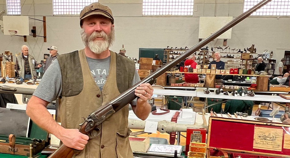 Marty Sands and vintage shotgun