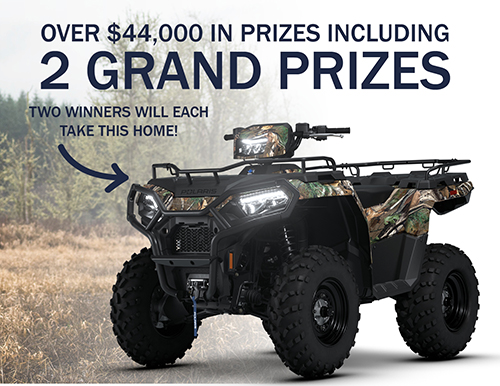 Photo of Polaris ATV - two winners will each take one home