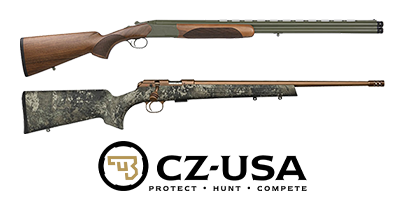 Two shotguns, CZ logo