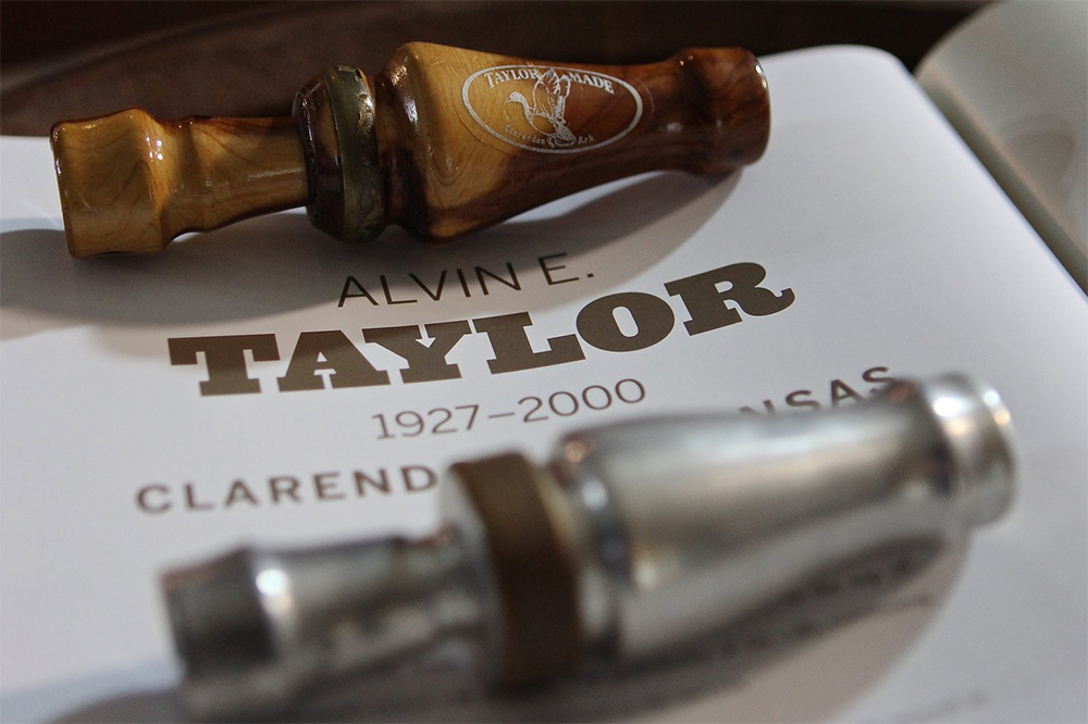 A duo of Taylor Made Calls can be seen on a paper honoring the life of Alvin Taylor.