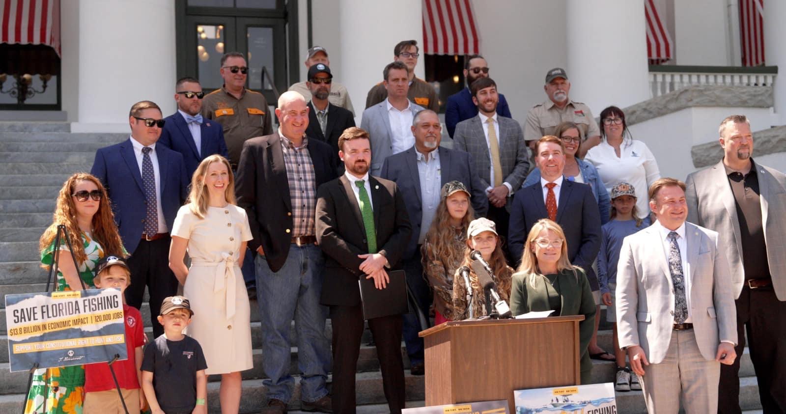 Florida regional director for Delta Waterfowl, Stacy Whittum, among the many hunting and conservation advocates present at the Florida Capitol in support of the legislation.