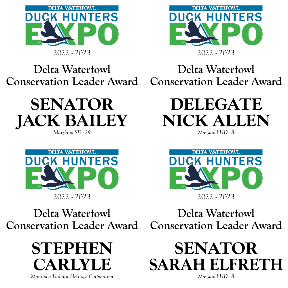 During the second annual Duck Hunter’s Expo in Little Rock, Arkansas, Delta Waterfowl presented the 2023 Conservation Leader Awards to individuals whose work has shown a clear commitment to advocating for endless opportunities for waterfowl hunters.