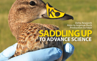 The cover of the Spring 2024 issue of award-winning Delta Waterfowl magazine can be seen.